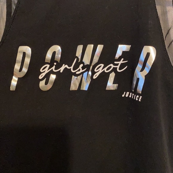 Justice Active Black Tank size 14/16 - Picture 2 of 9